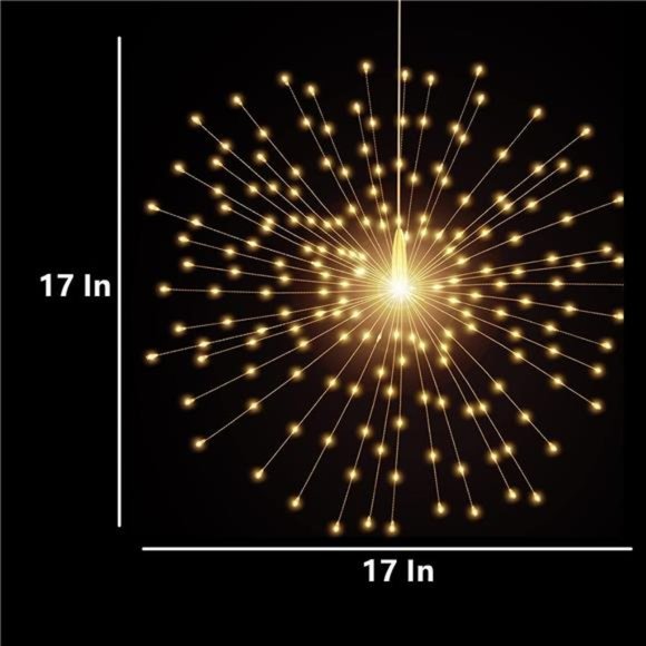 Hanging Decorative Lights,200Led Firework Lights Battery Powered,Tent Chandelier - Picture 3 of 6